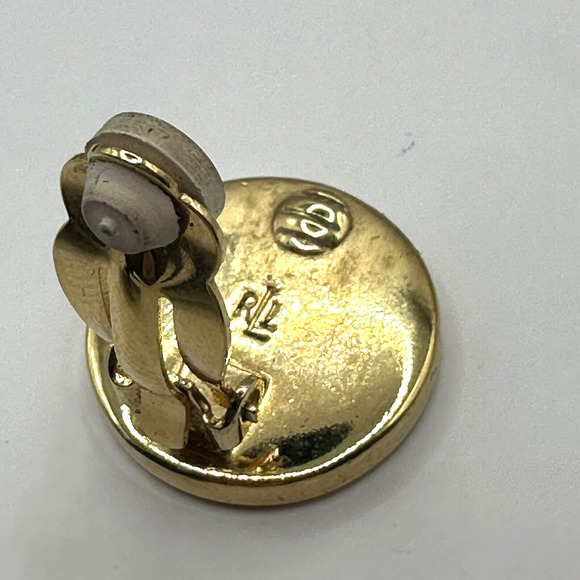 Ralph Lauren Clip On Earrings Lot of 4 Silver & Gold Toned Vintage Mix Signed - Picture 4 of 10